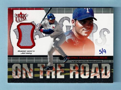 IVAN RODRIGUEZ 2002 FLEER ULTRA ON THE ROAD GAME USED JERSEY  /9 - Foto 1 di 1