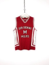 SIR BENNI MILES JERSEY TANK TEE NEW YORK BASKETBALL OG SIZE M RED
