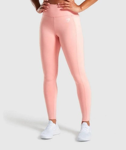 GYMSHARK High Waisted Workout Sport Leggings Side Pocket Pink Women's Size  M | eBay