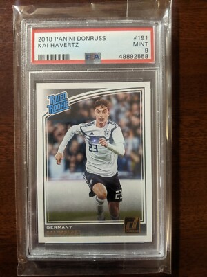 Kai Havertz 2018 Panini Donruss Rated Rookie Card RC #191 PSA 9