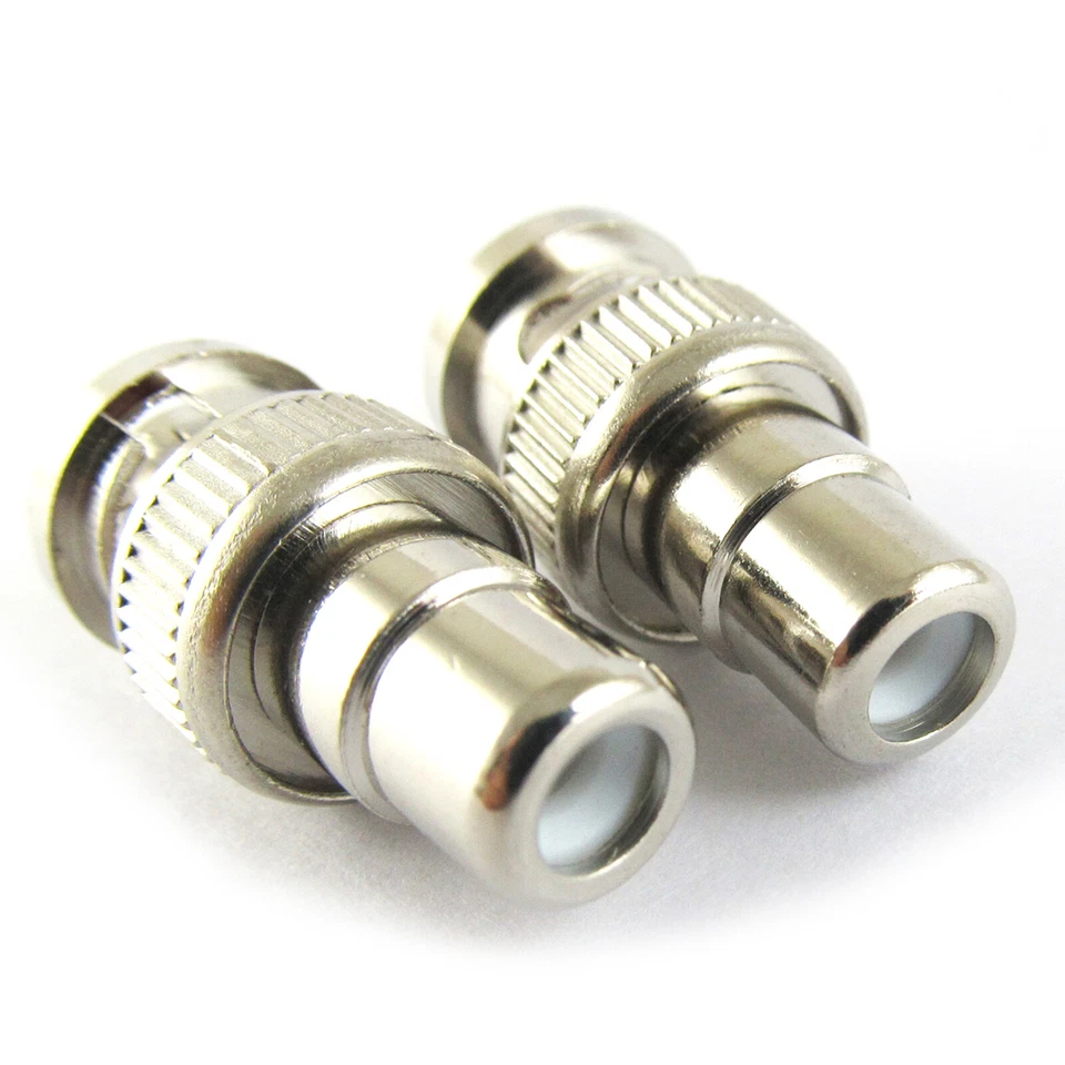 100pcs BNC Male To RCA Female Jack Straight CCTV Connector Adapter Nickel Plated - Image 4 of 4