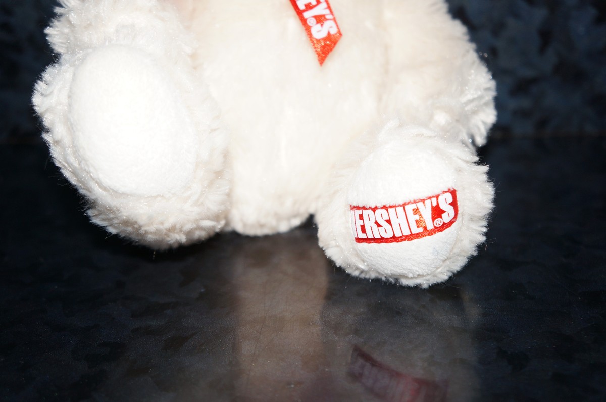 HERSHEY'S CHOCOLATE PLUSH DOLL Stuffed Animal WHITE TEDDY BEAR