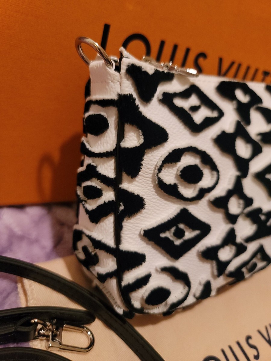 Louis Vuitton LV X UF Pochette Accessories Black White Urs Fischer LVXUF  M45545 | eBay
