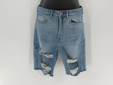 FOREVER21 Jean Shorts Women's Size 26 blue Mid Rise Distressed