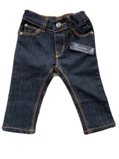 Denim Jeans Monsterz Couture 9-12 Stretch Dark Blue 5 Pocket NWT Made In USA
