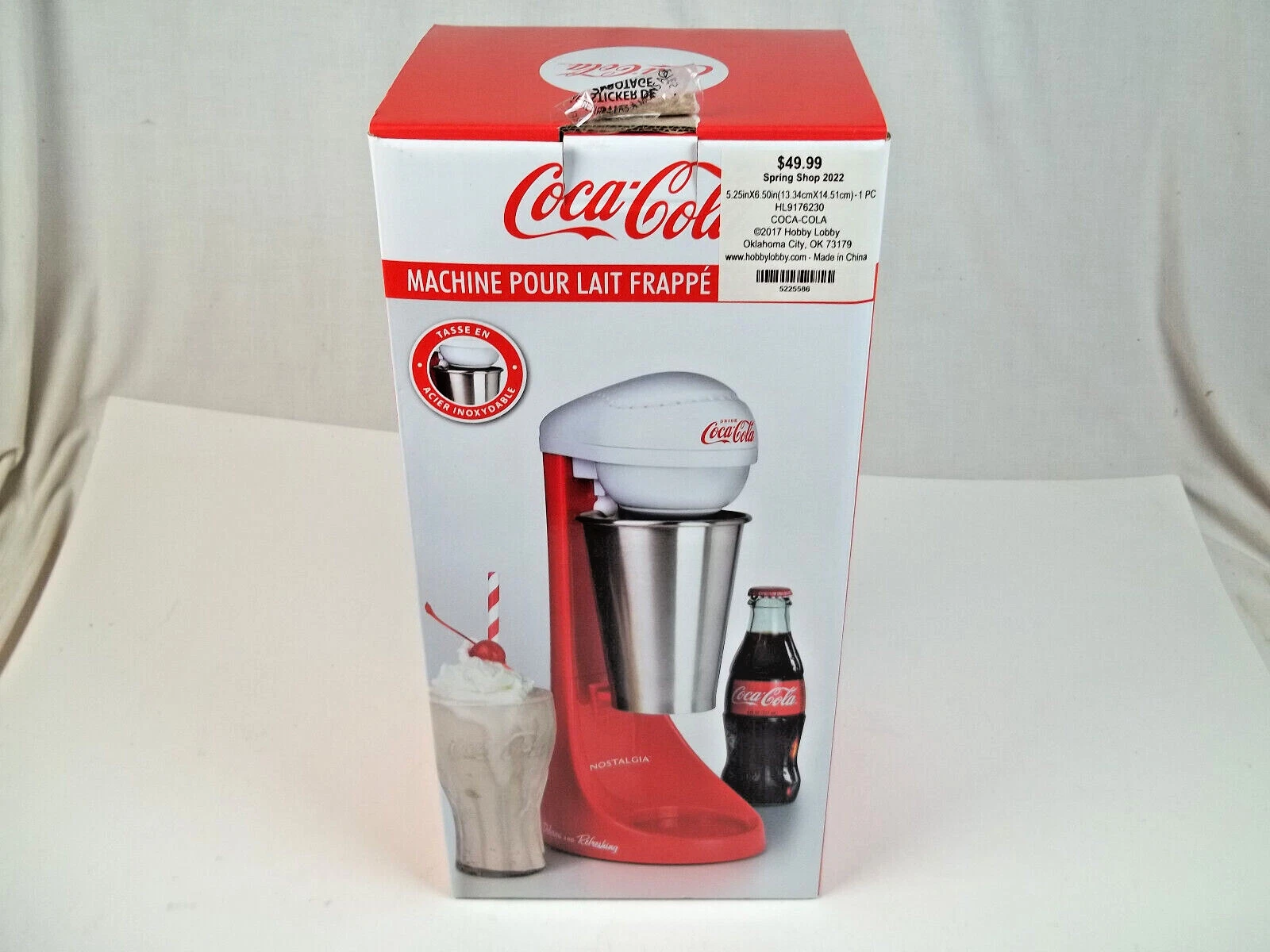 Nostalgia Coca-Cola 2 Speed Milkshake Maker 50s Style Mixer Electric Blender
