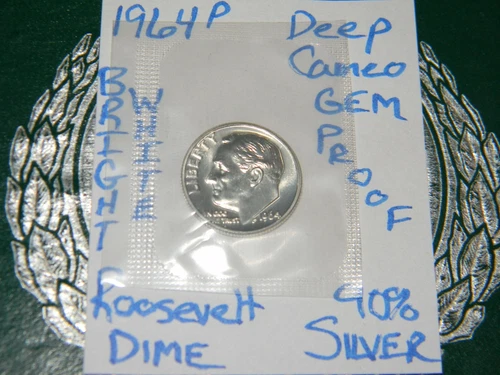 1964 P 90% Silver Roosevelt Dime GEM PROOF-REAL BLAZER!!!!!!!