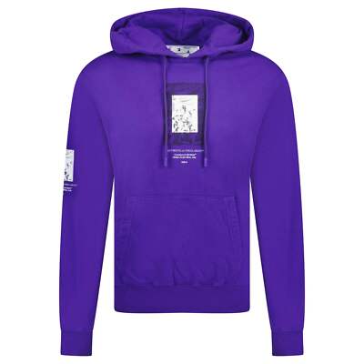 Off-White 'Paint Mirror' Hooded Sweatshirt Purple UK