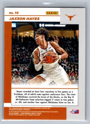 2019 Panini Contenders Draft Picks #10 Jaxson Hayes Game Day 