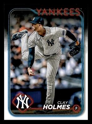2024 Topps Clay Holmes #247 New York Yankees Series 1 Baseball Card Mint