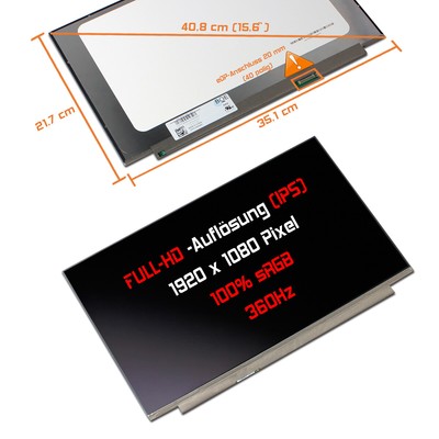 15,6'' Full HD LED Ersatz Display matt für MSI Vector GP66 12UGS 360Hz 100%sRGB