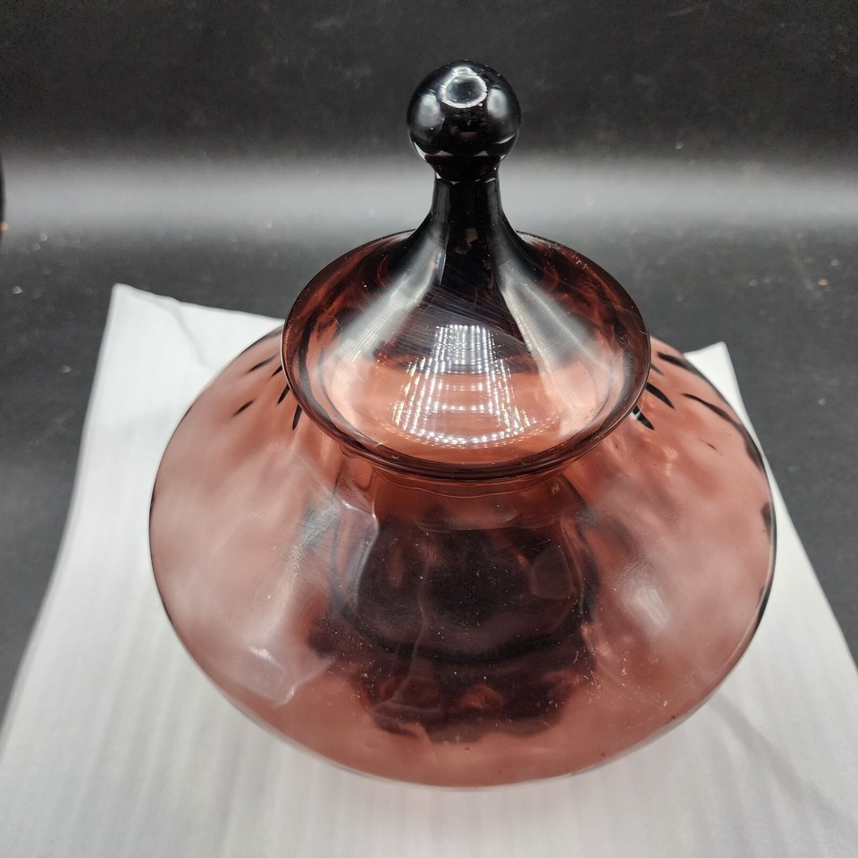 Likely Vintage Empoli Amethyst Purple Glass Genie Bottle READ