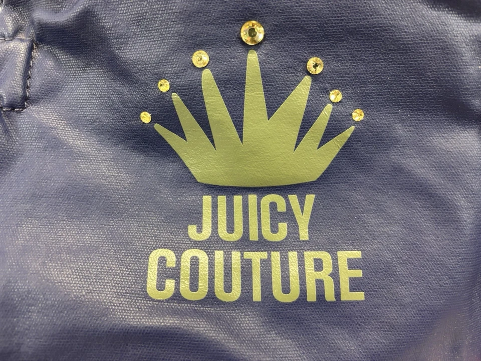 Juicy Couture Vintage Cartera Rosa Azul Bolso de Hombro Y2K Bolso de Mano Paris Hilton Foto 3 de 4