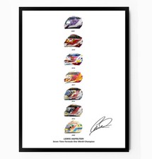 LEWIS HAMILTON SIGNED PRINT PHOTO POSTER 2021 FRAMED F1 FORMULA ONE MERCEDES