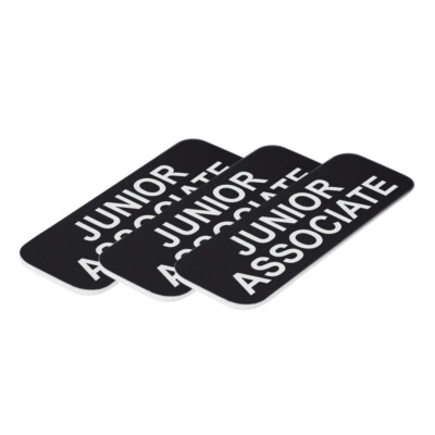 Junior Associate 1 x 3'' Name Tag, (3 Pack)