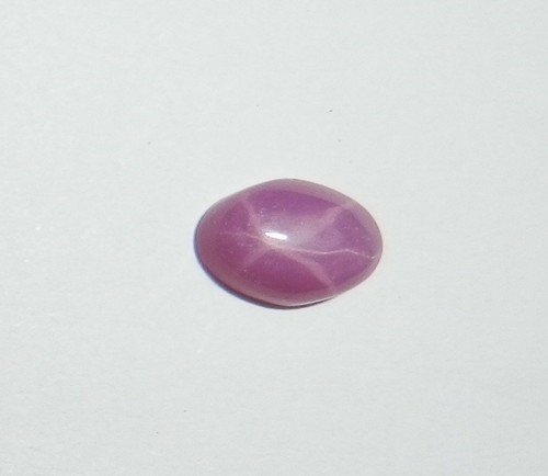 Opaque Star Ruby Oval 6x4 mm Cabochon 6 Rayed Lab-created Stone 2 piece Lot - Picture 2 of 12