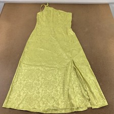 Shein Women's Medium (US 6) Jacquard Satin One Shoulder Split Thigh Dress New