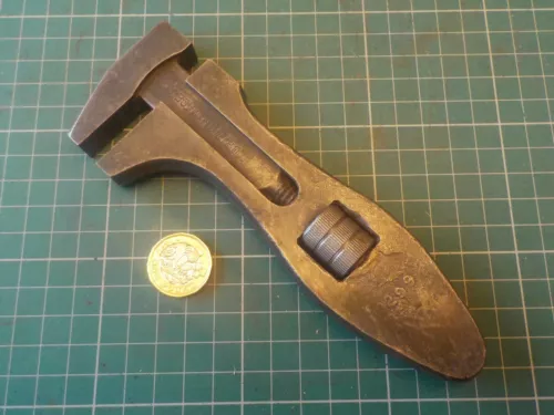 Large Vintage Adjustable Spanner Tool with Excellent Jaws
