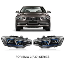 [F32 Style] 2012-2015 BMW F30 320i 328i 335i Sedan LED DRL Projector Headlights