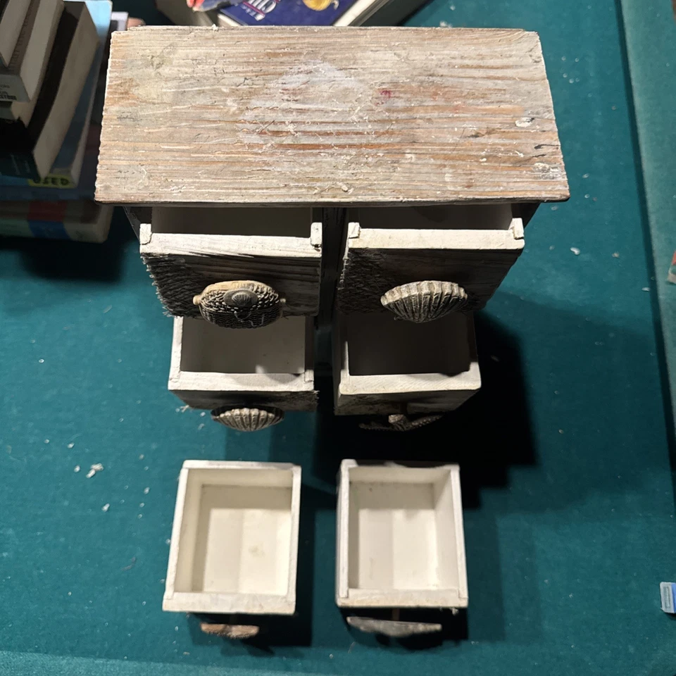 Gavetas de armazenamento pequenas (decoração de concha) - Imagem 2 de 2