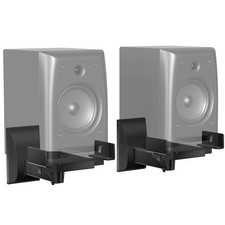 WALI Speaker Wall Mounts, Dual Side Clamping Bookshelf Mounting Bracket for