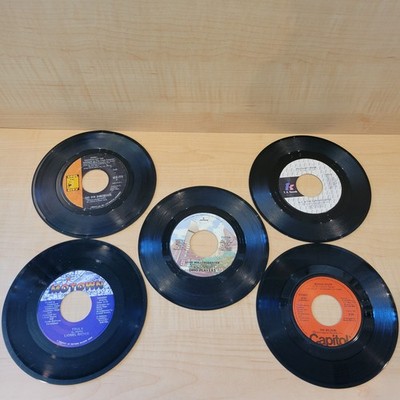 Funk, Rock, Soul Lot Of 5 45 RPM Records Get Down Tonight Aquarius Lionel Richie