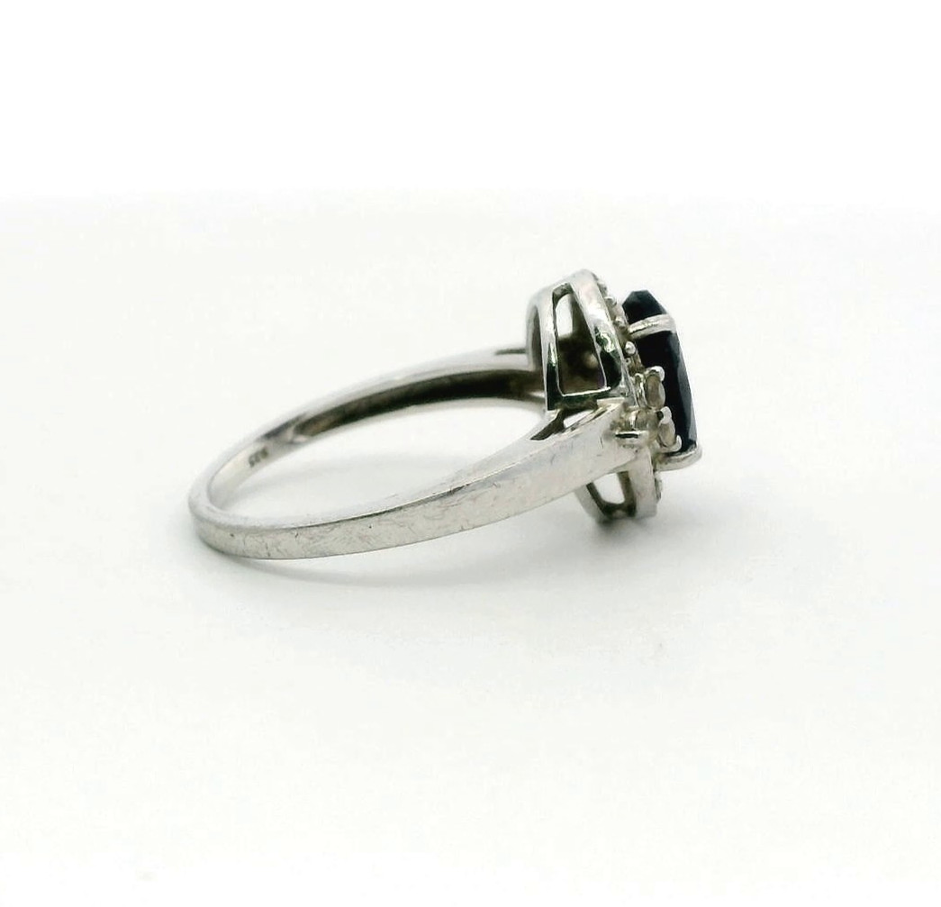 Silver Ring Amethyst Morganite 925 Stamped Size N 1/2 Certificate 2.8g image 5