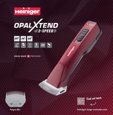 HEINIGER OPAL XTEND 2-Speed Horse Clipper Machine 2 Batteries