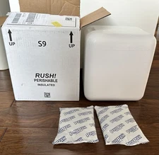 Thermosafe Insulated Shipper Styrofoam Cooler 12 x 11x 9 w/free Polar Packs