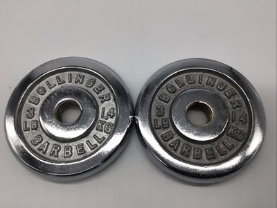 Bollinger 2-Threaded Dumbbell Barbells Pair 3LB plates 6 lbs Total