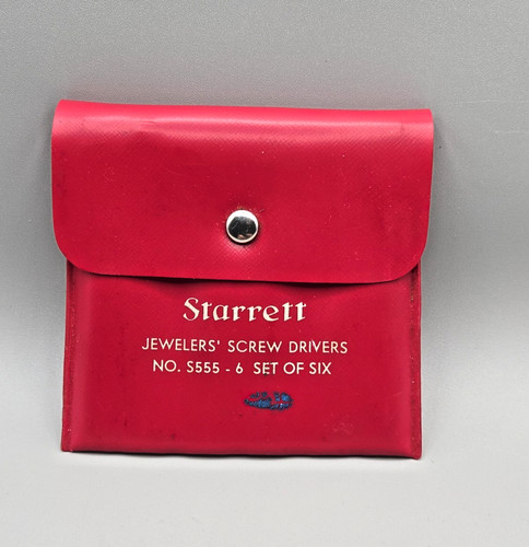 Vintage Starrett S555 Jewelers Screwdriver Set 6 Pc Precision Tools With Case