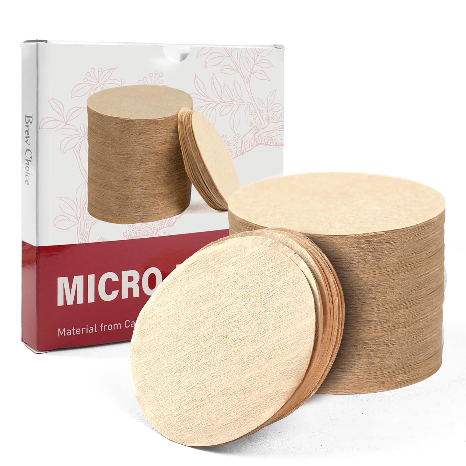 500 PCS Coffee Filters for Aeropress 64mm Unbleached Natural Paper