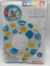 Intex Colorful Inflatable Swim Tube 36-Inch For Ages 9 Pool Float With Blue Y
