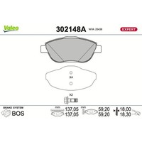 1X Bremsbelagsatz, Scheibenbremse Valeo 302148A Passend FüR CitroËN Opel DS