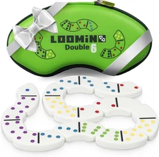 Loomino - Domino Set for Kids and Adults - New Generation of Dominoes Game - Fam
