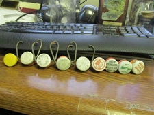 9 different Porcelain "Hutter" beer bottle stoppers Europe/Germany LOT B