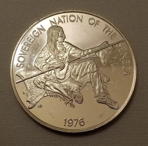 1976 Sovereign Nation of the Seneca Indian Tribe  .999 Silver Proof Round