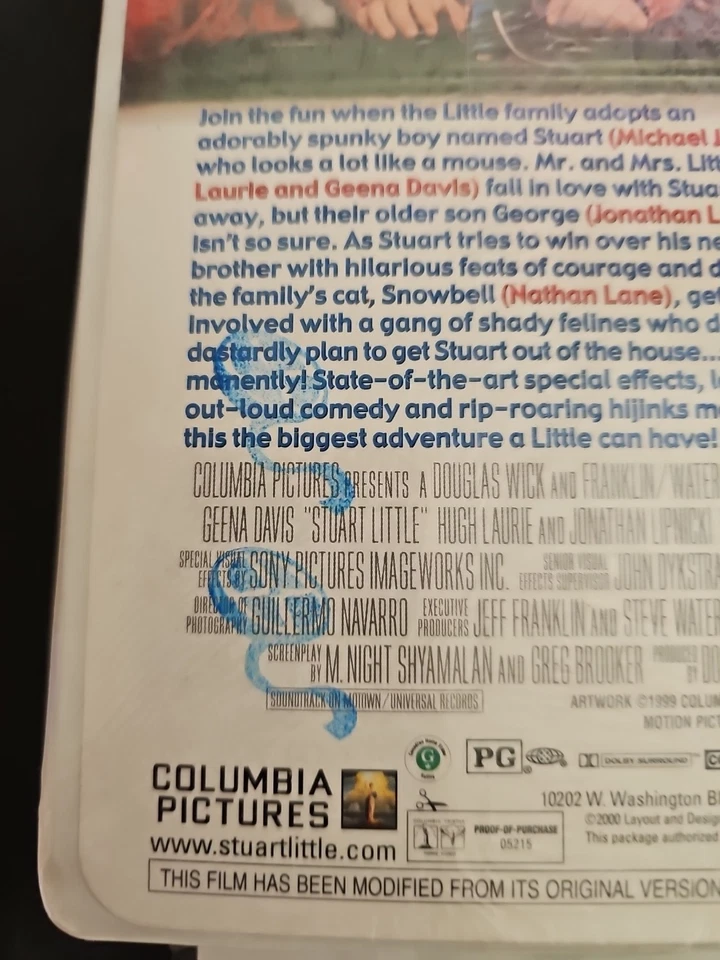 Stuart Little & Stuart Little 2 VHS SEALED Watermarks Clamshell  Columbia VTG  - Image 4 of 4