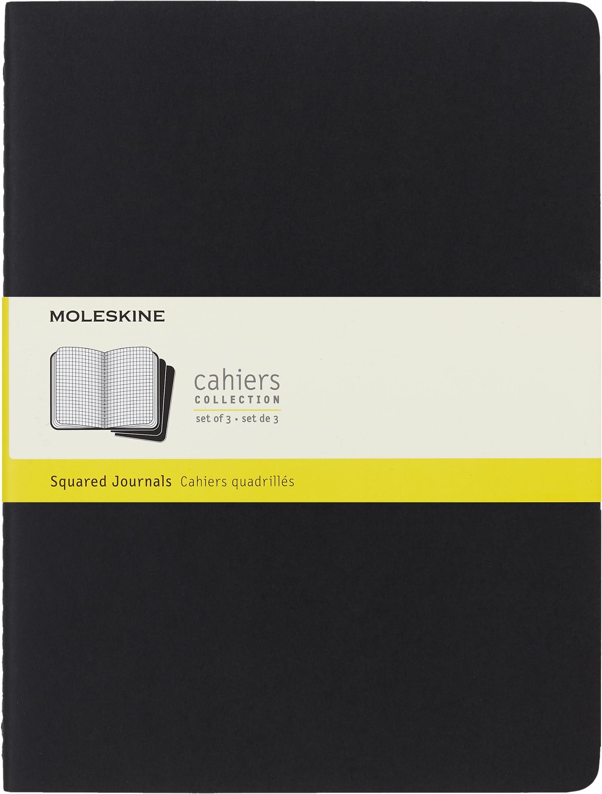 Moleskine Squared Cahier Xl - Black Cover (3 Set) - Image 4