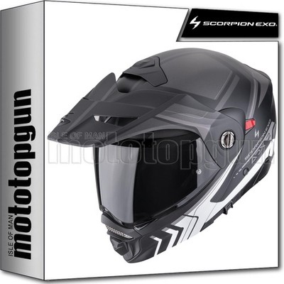 SCORPION INTEGRALHELM FÜR MOTORRAD ADX-2 LEWIS MATTSCHWARZ SILBER S