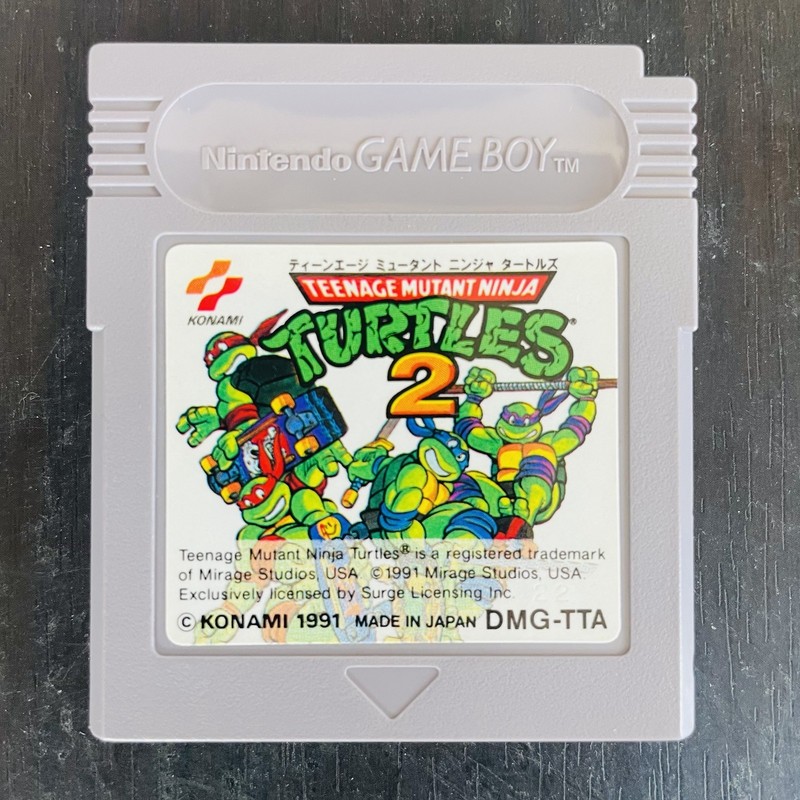Turtles 2 Nintendo Game Boy Konami 1991 Japanese Version DMG-TTA Action Retro