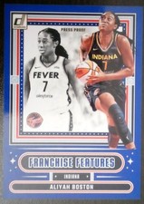 2025 Panini Donruss WNBA - Franchise Features Aliyah Boston #12 Blue Press Proof
