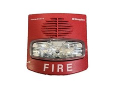Simplex 4906-9127 Fire Alarm Horn Strobe Wall Red (SmartSync)