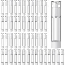 Clear Airless Pump Bottles 60 Pcs Refillable Cosmetic Travel Size Dispenser