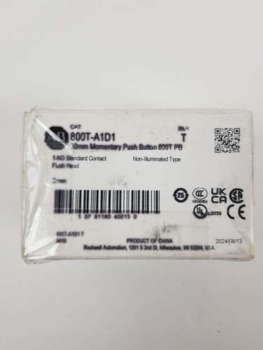 Allen-Bradley 800T-A1D1 30mm Momentary Push Button 1-NO Flush Head NEW - Picture 6 of 7