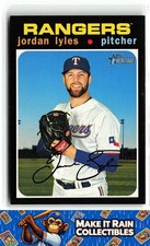 Jordan Lyles 2020 Topps Heritage #718 Texas Rangers Baseball