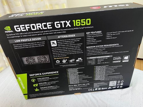 MSI GeForce GTX 1650 4GB GDDR5 PCI 3.0 Low Profile Video Card GTX 1650 4GT LP - Picture 3 of 6