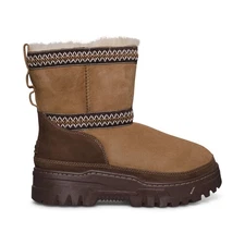 UGG CLASSIC MINI TRAILGAZER CHESTNUT LEATHER WATERPROOF WOMEN'S BOOTS SIZE US 9