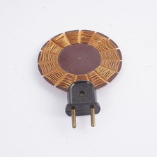 Flachspule Wabenspule 20er Jahre Radio Detektor mit Bakelit Stecker ca 9,6 cm ⌀