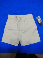 NEW Polo Ralph Lauren light beige adjustable flat khaki shorts boys sz 2T
